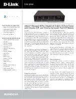 Preview for 1 page of D-Link DXS-3250E - xStack Switch Specifications