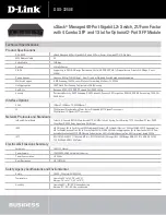 Preview for 2 page of D-Link DXS-3250E - xStack Switch Specifications