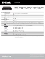 Preview for 3 page of D-Link DXS-3250E - xStack Switch Specifications