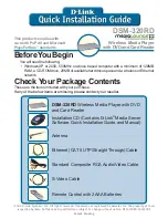 Preview for 1 page of D-Link MediaLounge DSM-320 Quick Installation Manual