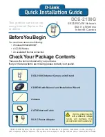 D-Link SECURICAM Network DCS-2100G Quick Installation Manual preview