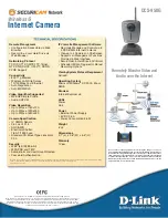 Preview for 2 page of D-Link WIRELESS G DCS-950G Specifications