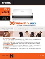 Preview for 1 page of D-Link xtreme n duo dap-1522 Specifications