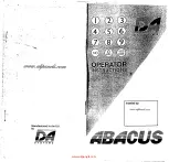 DA Systems Abacus 64 Operator Instructions Manual preview