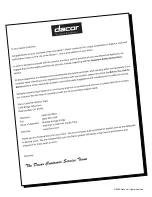 Preview for 2 page of Dacor EF36BNNFSS Use And Care Manual