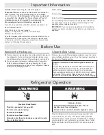 Preview for 4 page of Dacor EF36IWF Use And Care Manual