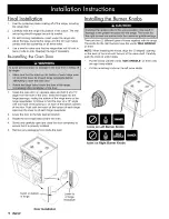 Preview for 20 page of Dacor ER30D Installation Instructions Manual