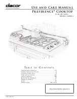 Dacor Preference PGM304-1 Use And Care Manual preview