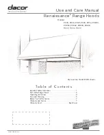 Dacor Renaissance EH30 Use And Care Manual preview