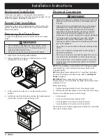 Preview for 12 page of Dacor Renaissance RR30NFS Installation Instructions Manual