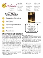 Dadant Mini Melter Manual preview