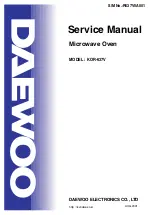 DAEWOO ELECTRONICS KOR-637V Service Manual preview