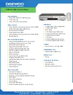 Preview for 2 page of Daewoo DV-6T812N Specification