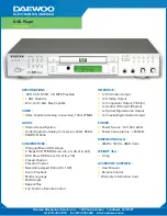 Preview for 2 page of Daewoo DVG-3000N Specifications