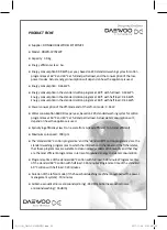 Preview for 31 page of Daewoo DWD-CV702WP User Manual