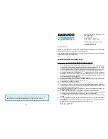 Preview for 3 page of Daewoo FR-061A Instruction Manual