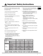 Preview for 3 page of Daewoo FRG-1830NR Use & Care Manual