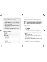 Preview for 2 page of Daewoo KOR-161H Operating Instructions Manual