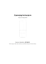 Daewoo RFP-461SE Operating Instructions Manual preview