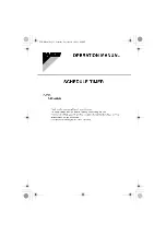 Daikin DST301B61 Operation Manual preview