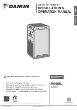 Daikin MCB50YSAU Installation & Operation Manual preview