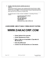 Preview for 10 page of DAKA 621 Installation And Operation Instruction Manual