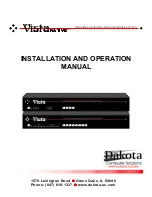 Dakota Computer Solutions Vista Installation And Operation Manual preview