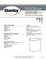 Danby DCF070A1BDB Owner'S Use And Care Manual preview