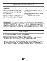 Preview for 3 page of Danby DCFM102A2WDD Owner'S Use And Care Manual