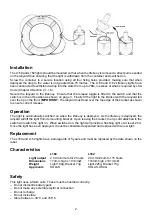 Preview for 2 page of Daniamant Lifebuoy light L160 Installation And Maintenance Instructions Manual