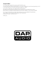 Preview for 2 page of DAPAudio D1425 Manual