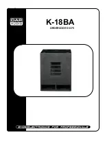 DAPAudio K-18BA Product Manual preview