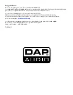 Preview for 2 page of DAPAudio Palladium P-400 Product Manual