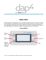 Data Aire dap4 touch Quick Start Manual preview