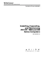 Preview for 1 page of Data General AViiON 550 Series Installing, Expanding, And Maintaining