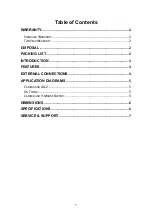 Preview for 2 page of Data Video SLD-1 Instruction Manual