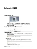 Preview for 5 page of Datacolor 200 User Manual