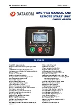 Preview for 1 page of Datakom DKG-119J Manual