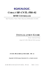 Datalogic Cobalt HF-CNTL-PBS-02 Installation Manual preview