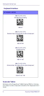 Preview for 16 page of Datalogic PowerScan Retail PD953X-RT Quick Reference Manual