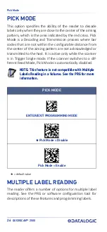 Preview for 36 page of Datalogic QuickScan 2500 Series Quick Reference Manual