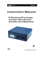 Preview for 1 page of Datavideo DAC-10 Instruction Manual