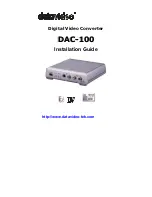 Datavideo DAC-100 Installation Manual preview