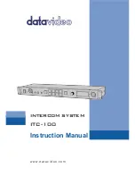 Datavideo ITC-100 KF1000 Instruction Manual preview