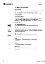 Preview for 4 page of Datcon DT9100 B Operating Instructions Manual