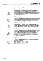 Preview for 5 page of Datcon DT9100 B Operating Instructions Manual