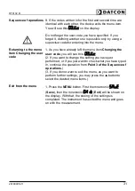 Preview for 31 page of Datcon DT9102 B Operating Instructions Manual