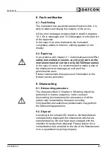 Preview for 41 page of Datcon DT9102 B Operating Instructions Manual