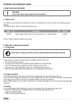 Preview for 20 page of DAV TECH DAT 096 Installation And Maintenance Manual