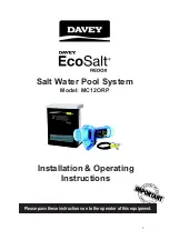 Davey EcoSalt MC12ORP Installation & Operating Instructions Manual preview